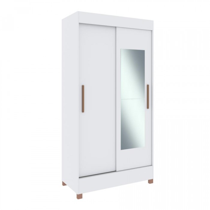 Guarda Roupa Lyon 24502 C/ Pé e 2 Espelhos - Branco - 245021-4