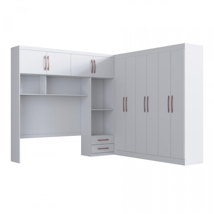 Dormitório Athenas 10 Portas 4 Gavetas - Branco - 158810-4