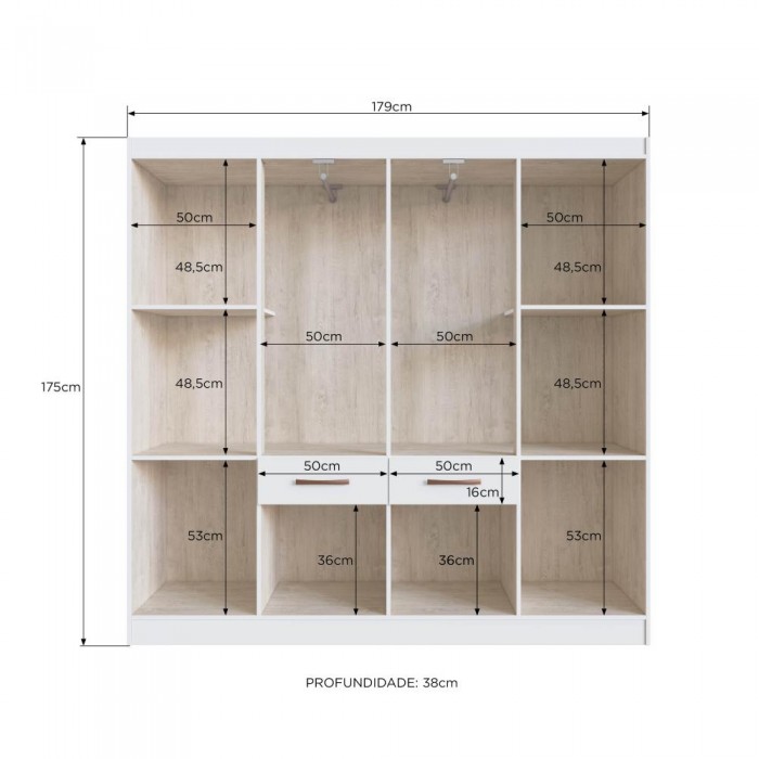 Guarda Roupa Catalunha 58808 - Doripel