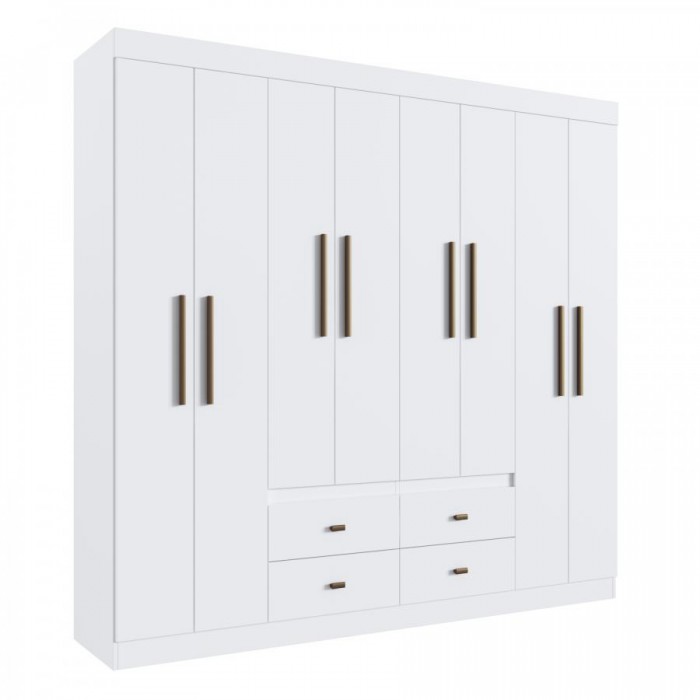 Guarda Roupa Las Vegas 230481 C/ Pés e Espelhos - Branco - 23048-4