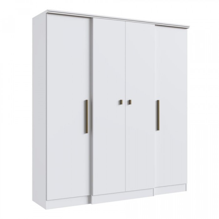 Guarda Roupa 100% MDF Miami 25040 - Branco - 25040-4