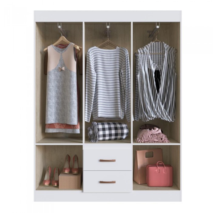 Guarda Roupa Montevideu 10206 - Branco - REF.: 10206-4