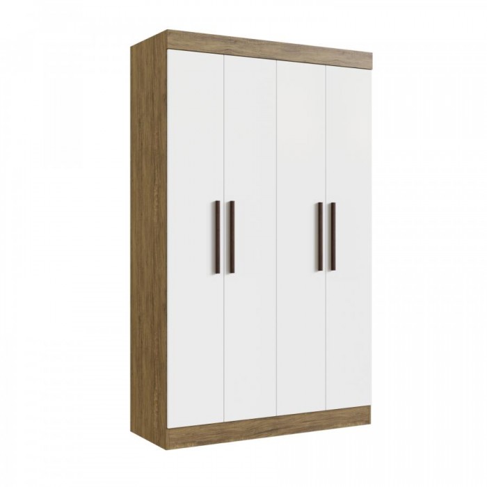 Guarda Roupa 100% MDF New Recife 68400 - Off White/ Nogueira - 68400-72