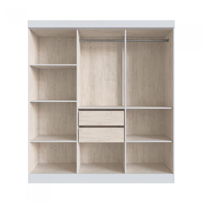 Guarda Roupa 100% MDF New Xangai 68600 - Branco - REF.: 68600-4