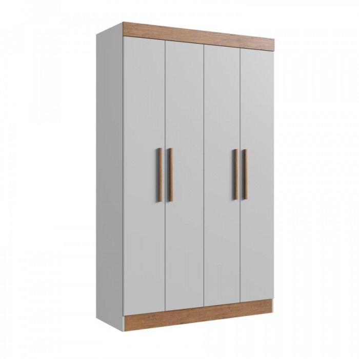 Guarda Roupa 100% MDF New Recife 68400 - Lunar/Nogueira - 68400-130