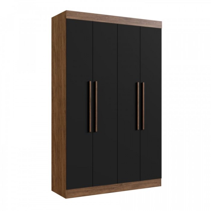 Guarda Roupa 100% MDF Orlando 60400 - Castanho/Preto - 60400-112