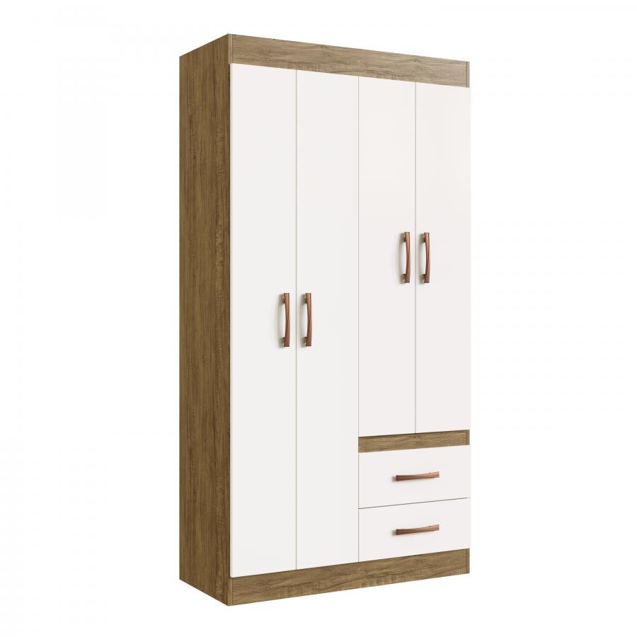 Guarda Roupa Córdova 10204 - Off White/ Nogueira - 10204-72