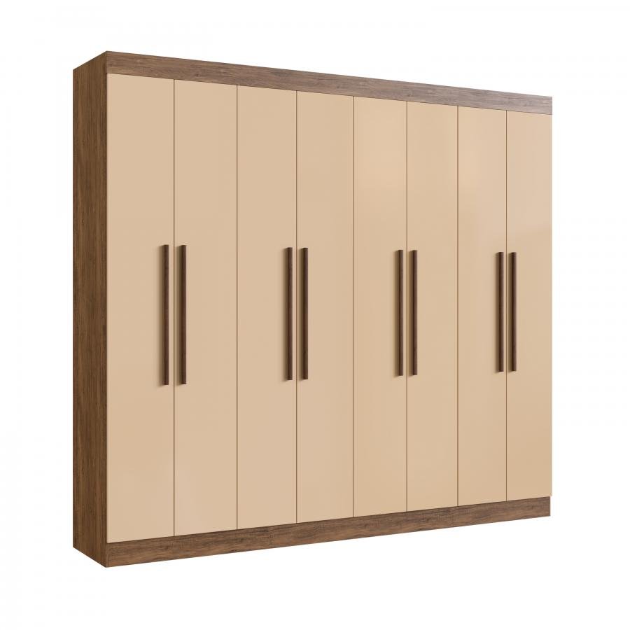 Guarda Roupa 100% MDF California 60800 - Castanho/Nude - 60800-44