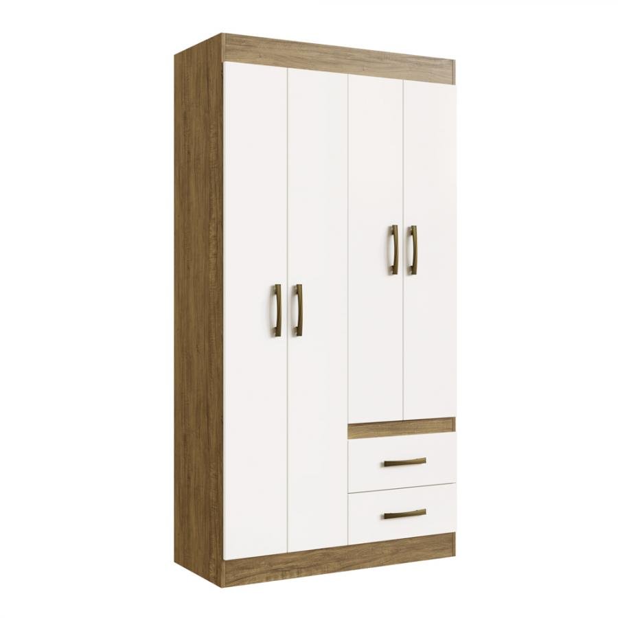 Guarda Roupa  Rosário 30204 - Off White/ Nogueira - 30204-72