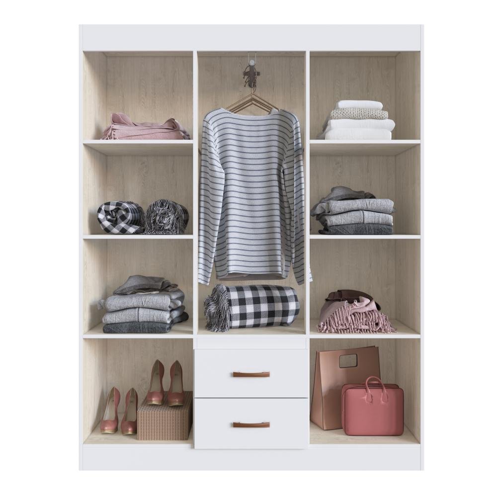 Guarda Roupa Sidney 50206 - Branco - REF.: 50206-4