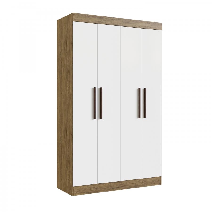 Guarda Roupa 100% MDF New Recife 68400 - Off White/ Nogueira - 68400-72