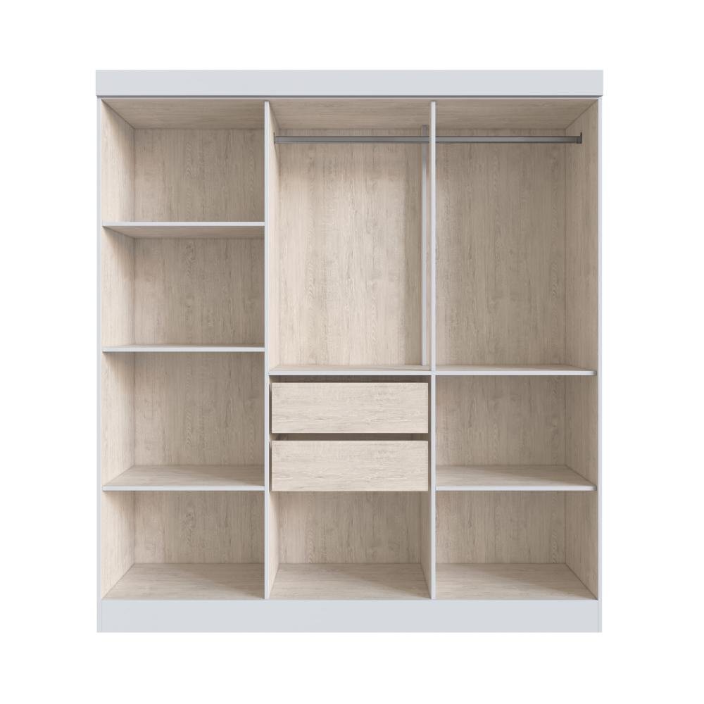 Guarda Roupa 100% MDF New Xangai 68600 - Branco - REF.: 68600-4