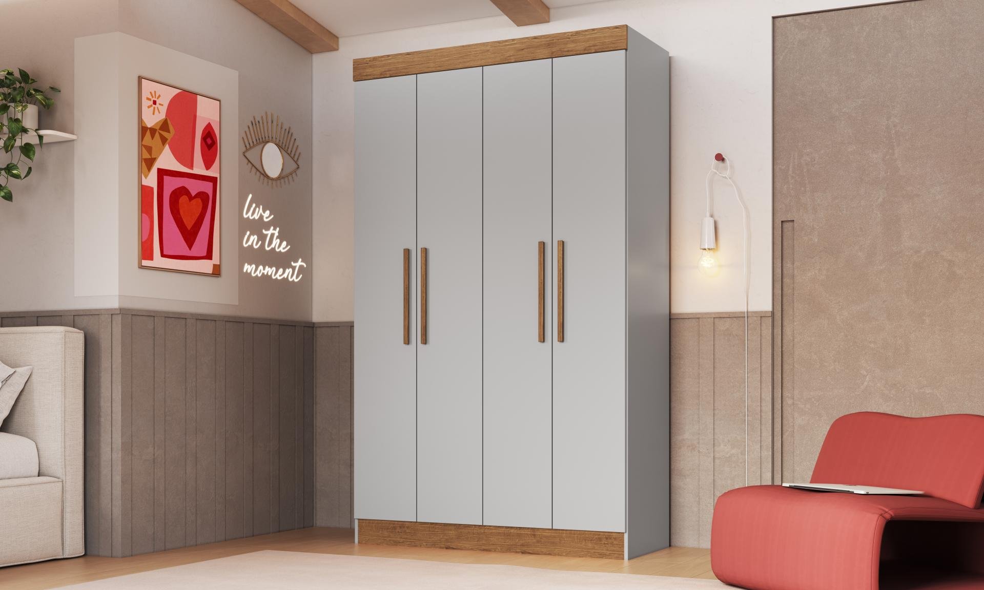 Guarda Roupa 100% MDF New Recife 68400 - foto ambientada