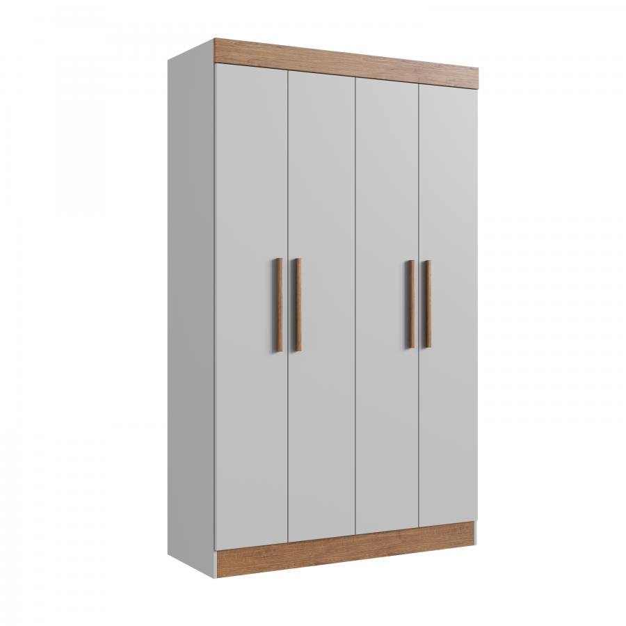 Guarda Roupa 100% MDF New Recife 68400 - Lunar/Nogueira - 68400-130