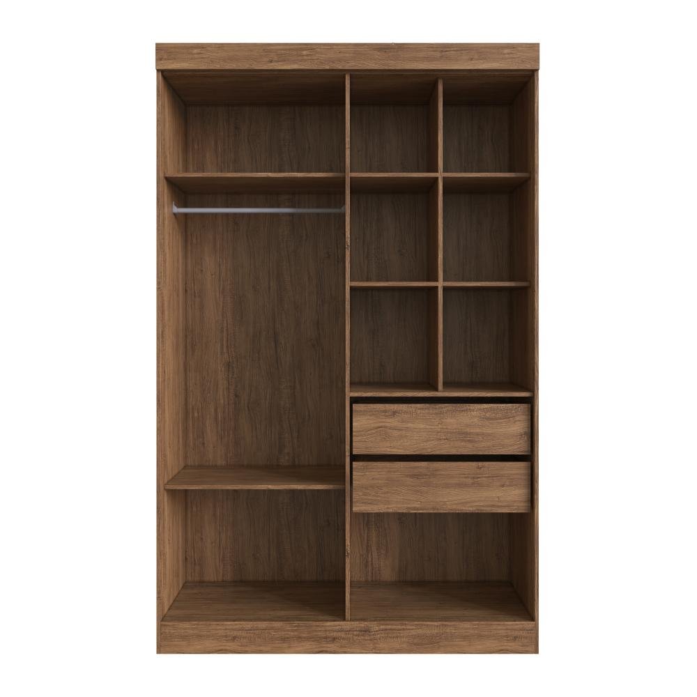 Guarda Roupa 100% MDF Orlando 60400 - Castanho/Preto - REF.: 60400-112