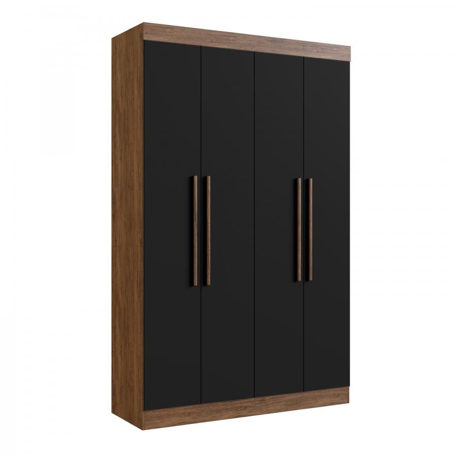 Guarda Roupa 100% MDF Orlando 60400 - Castanho/Preto - 60400-112